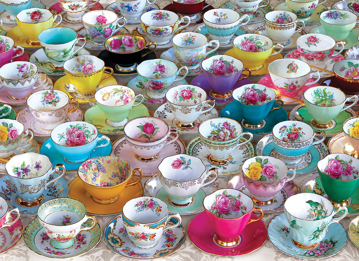 Tea Cups 1000 Pieces Eurographics Puzzle Warehouse