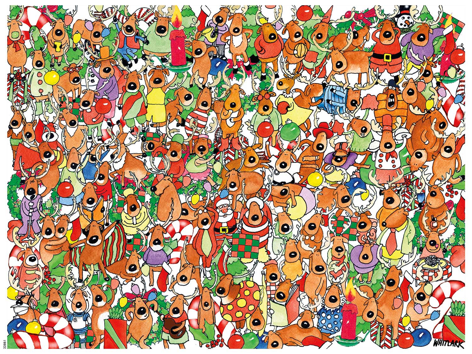 One Hundred And One Reindeer And A Santa 300 Pieces Ceaco Puzzle