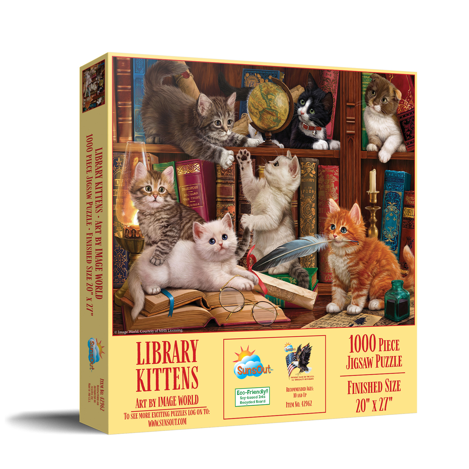 Library Kittens Pieces Sunsout Puzzle Warehouse