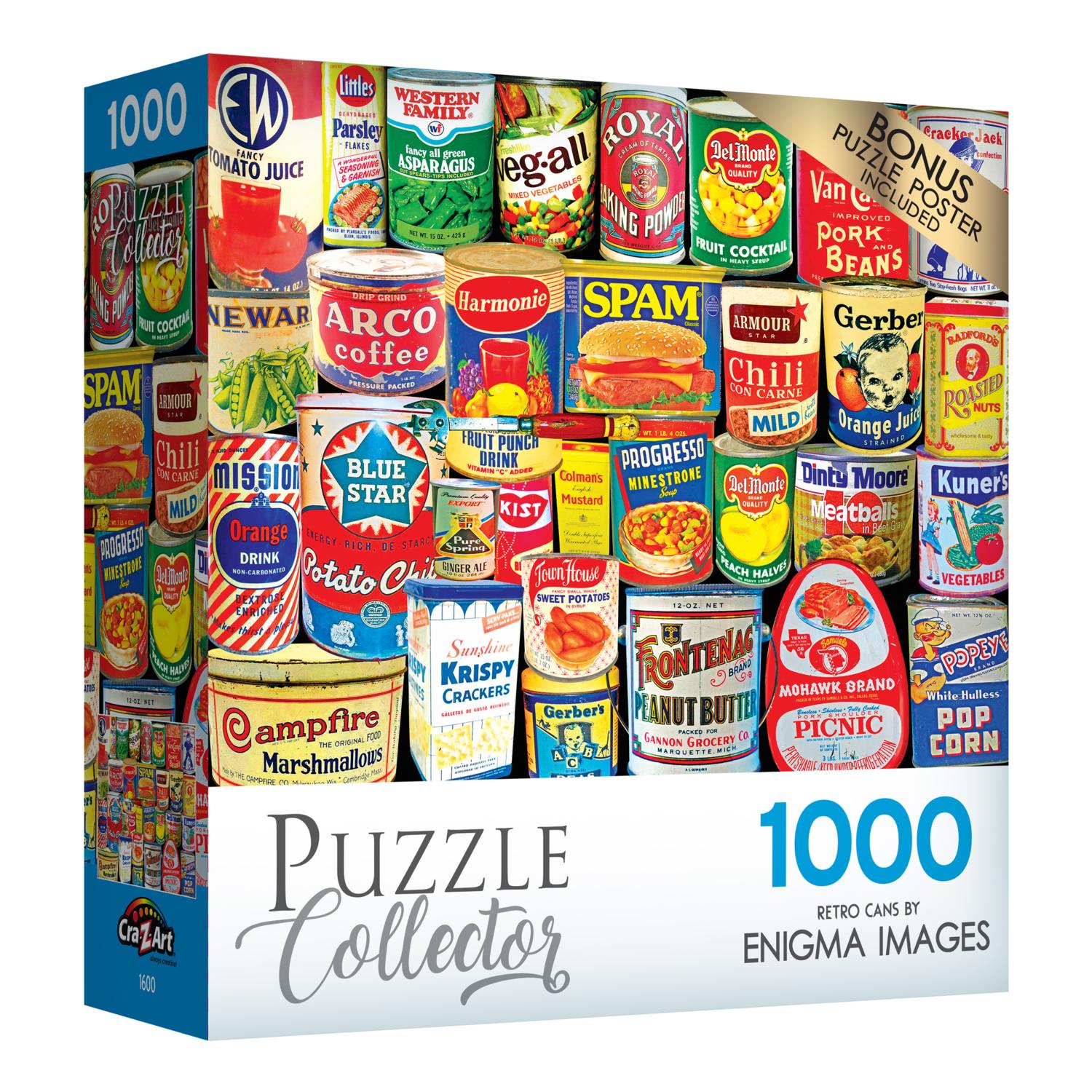 Retro Cans 1000 Pieces RoseArt Puzzle Warehouse