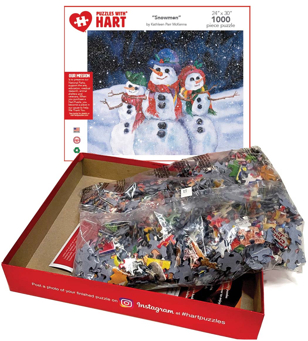 Snowmen 1000 Pieces Hart Puzzles Puzzle Warehouse