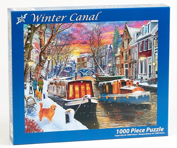 Winter Canal Pieces Vermont Christmas Company Puzzle Warehouse