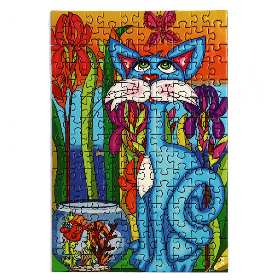 Blue Cat Mini Puzzle 150 Pieces Jacarou Puzzles Puzzle Warehouse