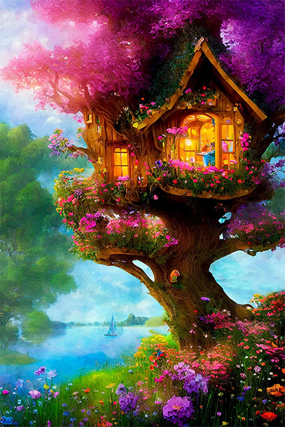 My Summer Treehouse By The Lake by Peggy Collins