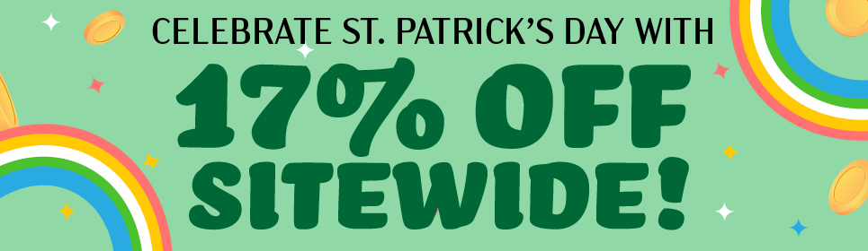 03/16-03/22 St. Patrick's Day 17% Off Sitewide Banner Main