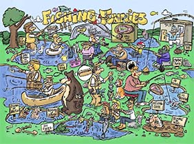 Fishing Funnies by Jonny Hawkins