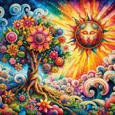 Summer Tree of Life by Peggy Collins