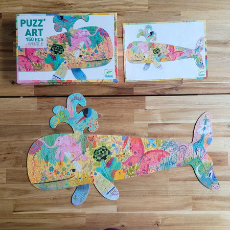 Djeco Puzz'Art 150 Piece Whale Shaped Jigsaw Puzzle