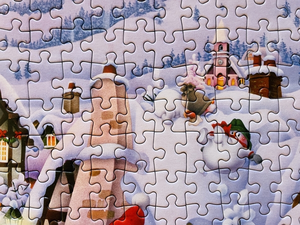 snowmen puzzle pieces