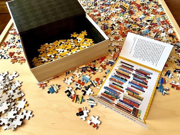 Bibliophile puzzle in progress
