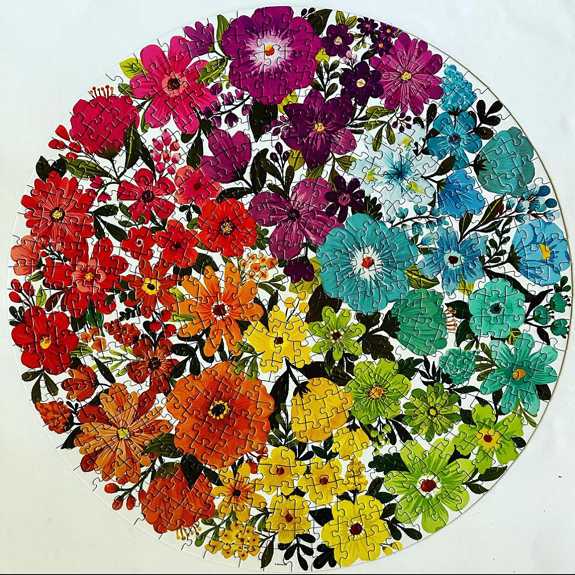 Circle of flowers puzzle