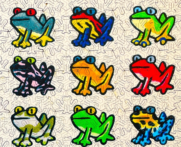 vibrant frog colors