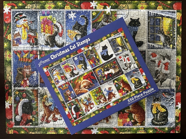 Christmas Cat Stamps puzzle