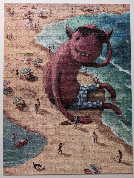 Beach boy completed puzzle