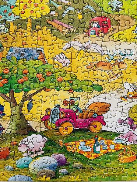 Heye puzzle section of image
