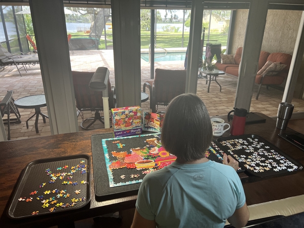 Lisa puzzling