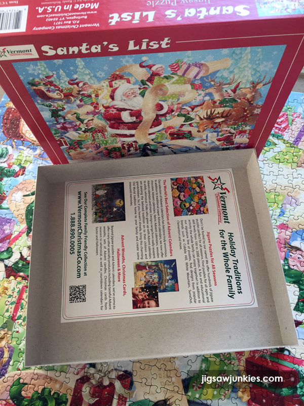 Jigsaw Junkies - Review: “Santa’s List” by Randy Wollenmann, Vermont ...