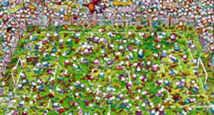 Puzzle Futbol Mordillo ( Ref: 0000029091 )  Cartoon puzzle, Jigsaw puzzles,  Where's waldo pictures