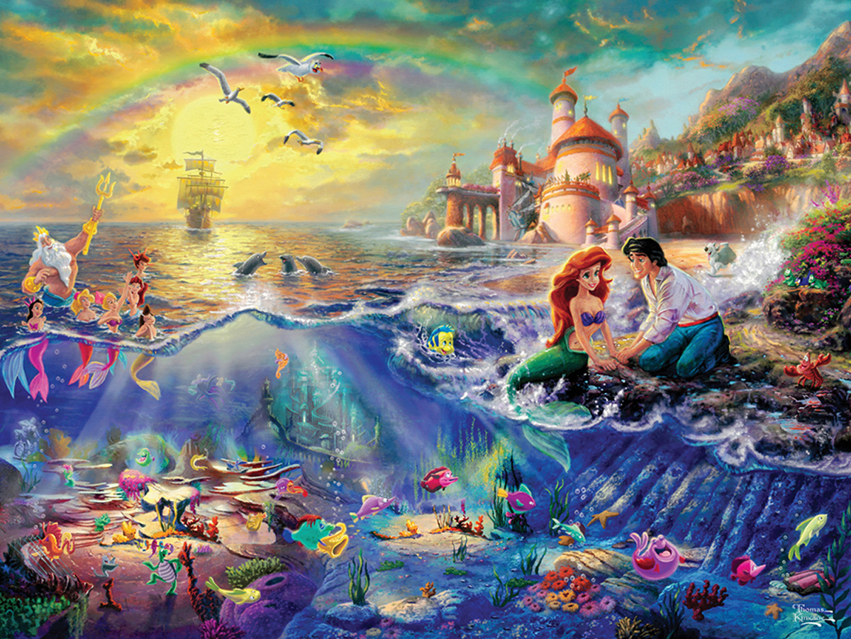 Thomas Kinkade Disney Dreams Collection 4 in 1 Multipack Puzzle Set - Scratch and Dent