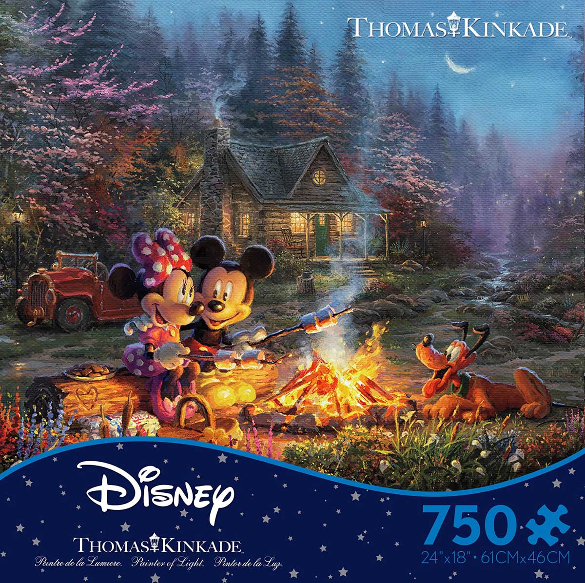 Thomas Kinkade Disney - Mickey and Minnie Campfire