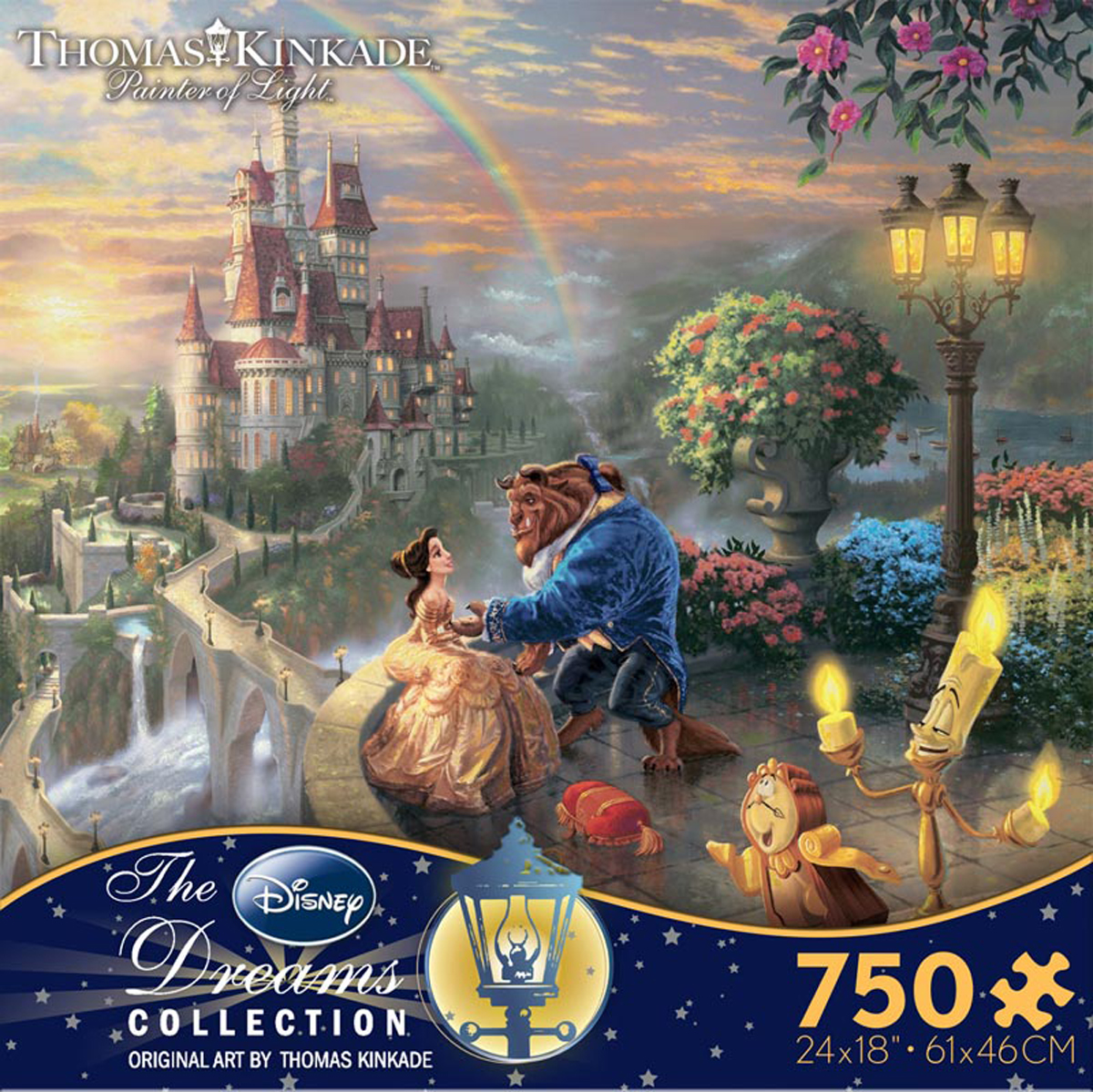 Thomas Kinkade Disney - Beauty and the Beast Falling in Love