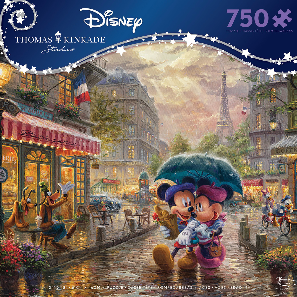 Thomas Kinkade Disney - Mickey and Minnie in Paris