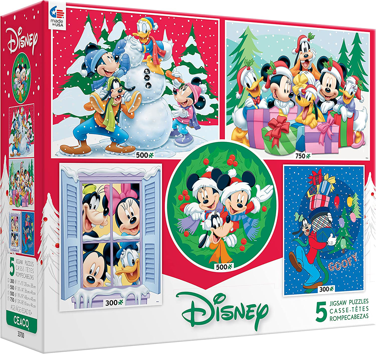 Disney Holiday Fun 5 in 1 Multipack Puzzle Set - Scratch and Dent