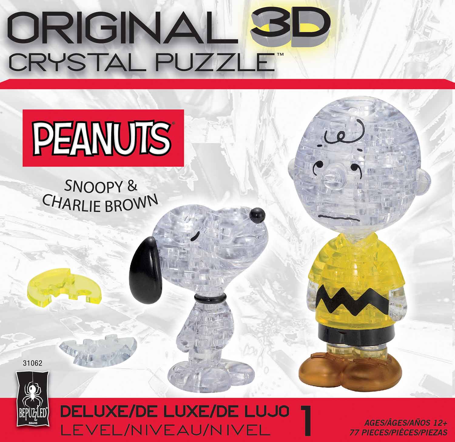 Snoopy & Charlie Brown Deluxe 3D Crystal Puzzle