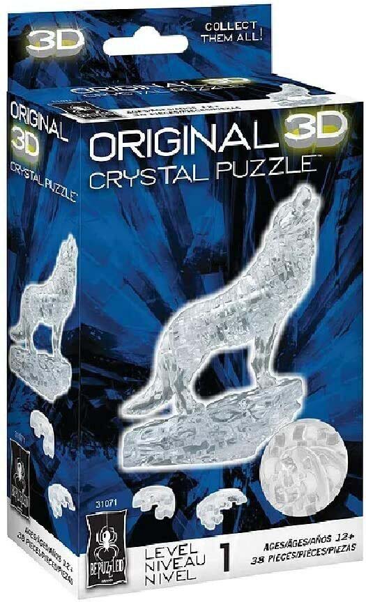 Clear Wolf 3D Original Crystal Puzzle