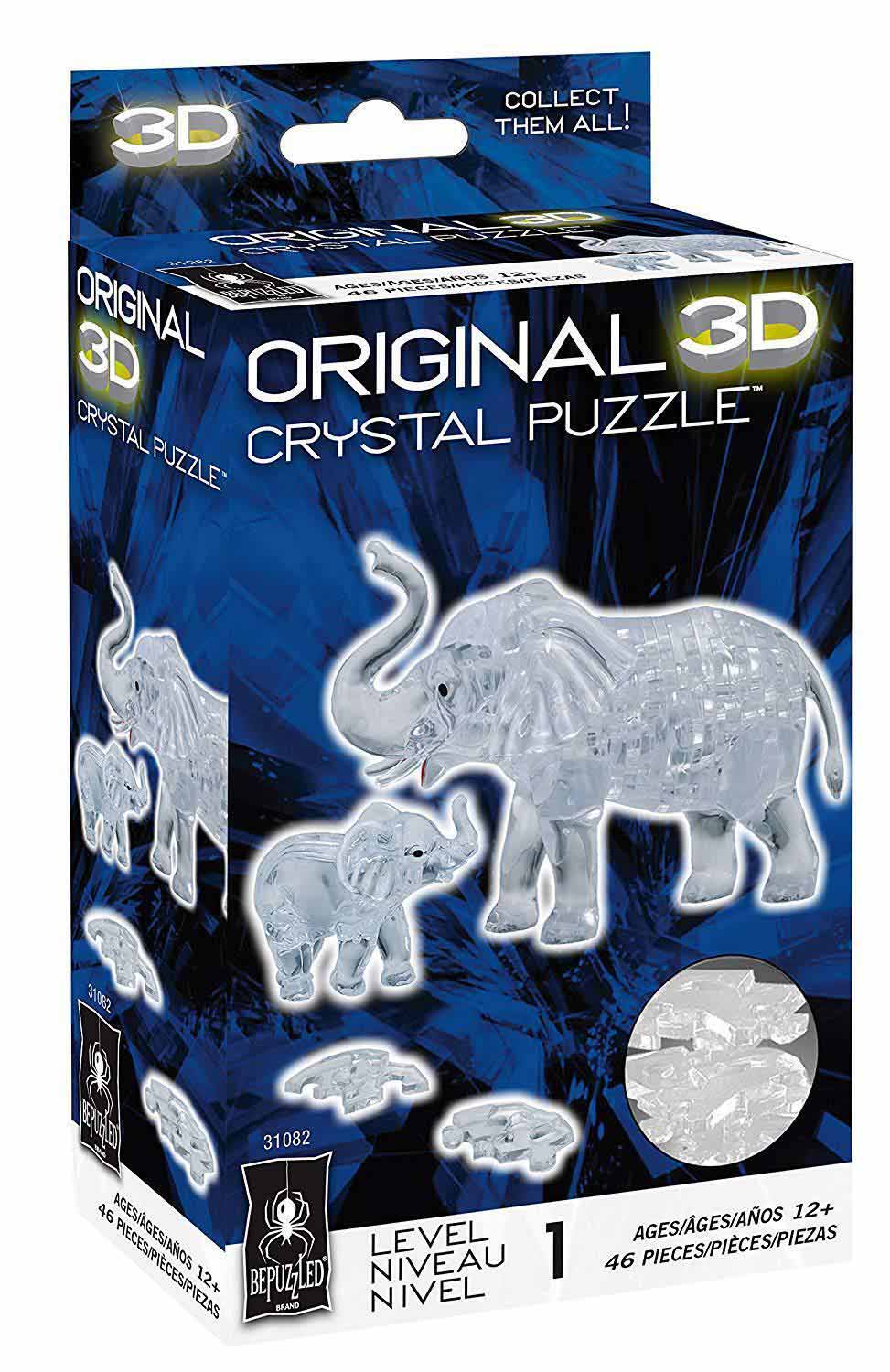 Elephant and Baby Original 3D Crystal Puzzle