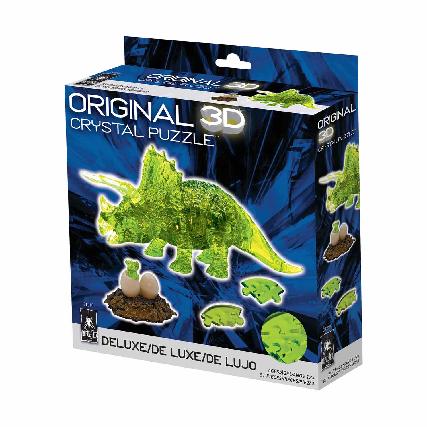 Triceratops with Baby Deluxe 3D Crystal Puzzle