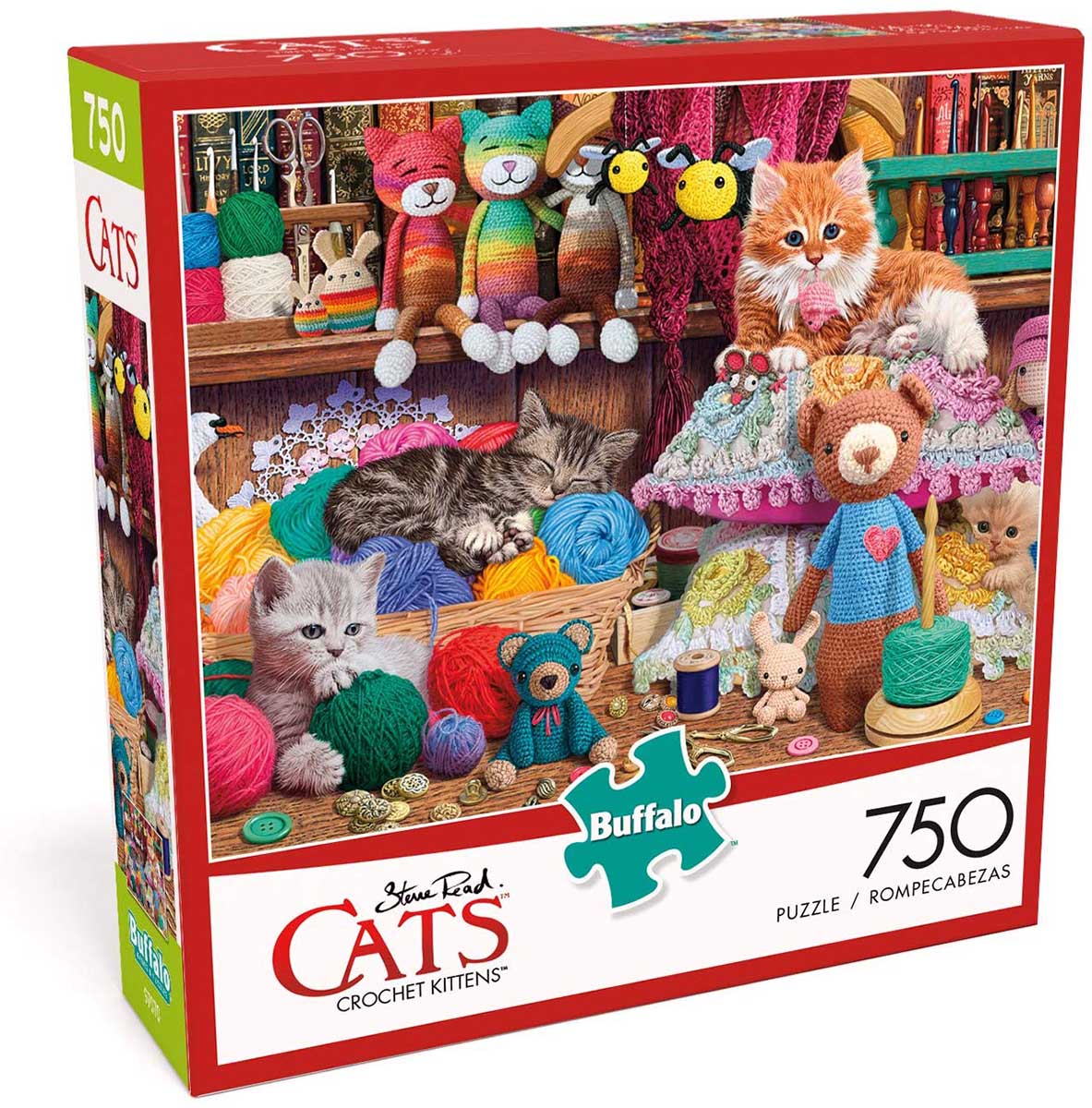 Buffalo Games Cats 750 Piece Jigsaw Puzzle Crochet Kittens 24x18 for sale online 