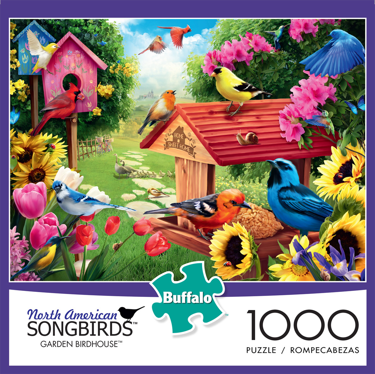 Garden Birdhouse - North American Songbirds