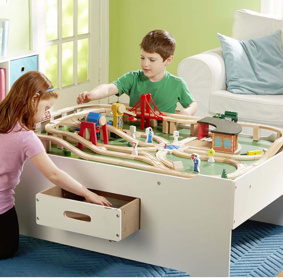 MultiActivity Train Table, Melissa and Doug Puzzle Warehouse