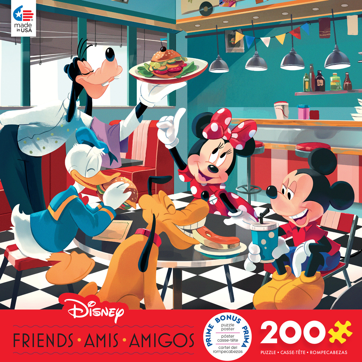 Disney Fine Art Puzzle 1000 Piece By Ceaco Mickey Pluto Donald Duck Made In USA 