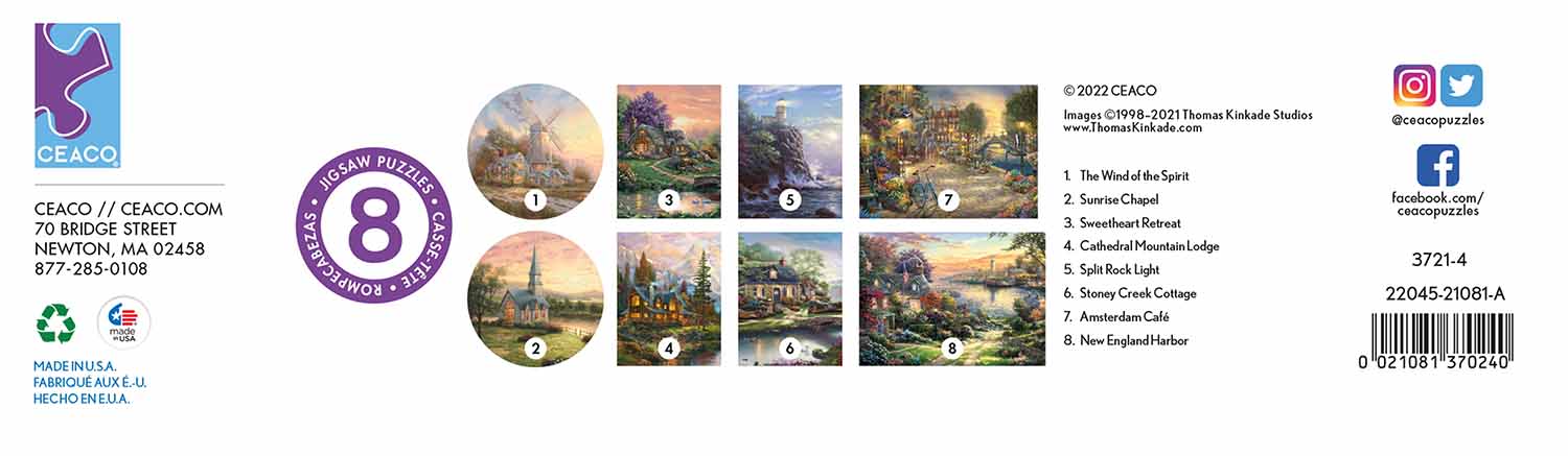 8 In 1, Multipack Thomas Kinkade, Pieces Vary, Ceaco | Puzzle Warehouse