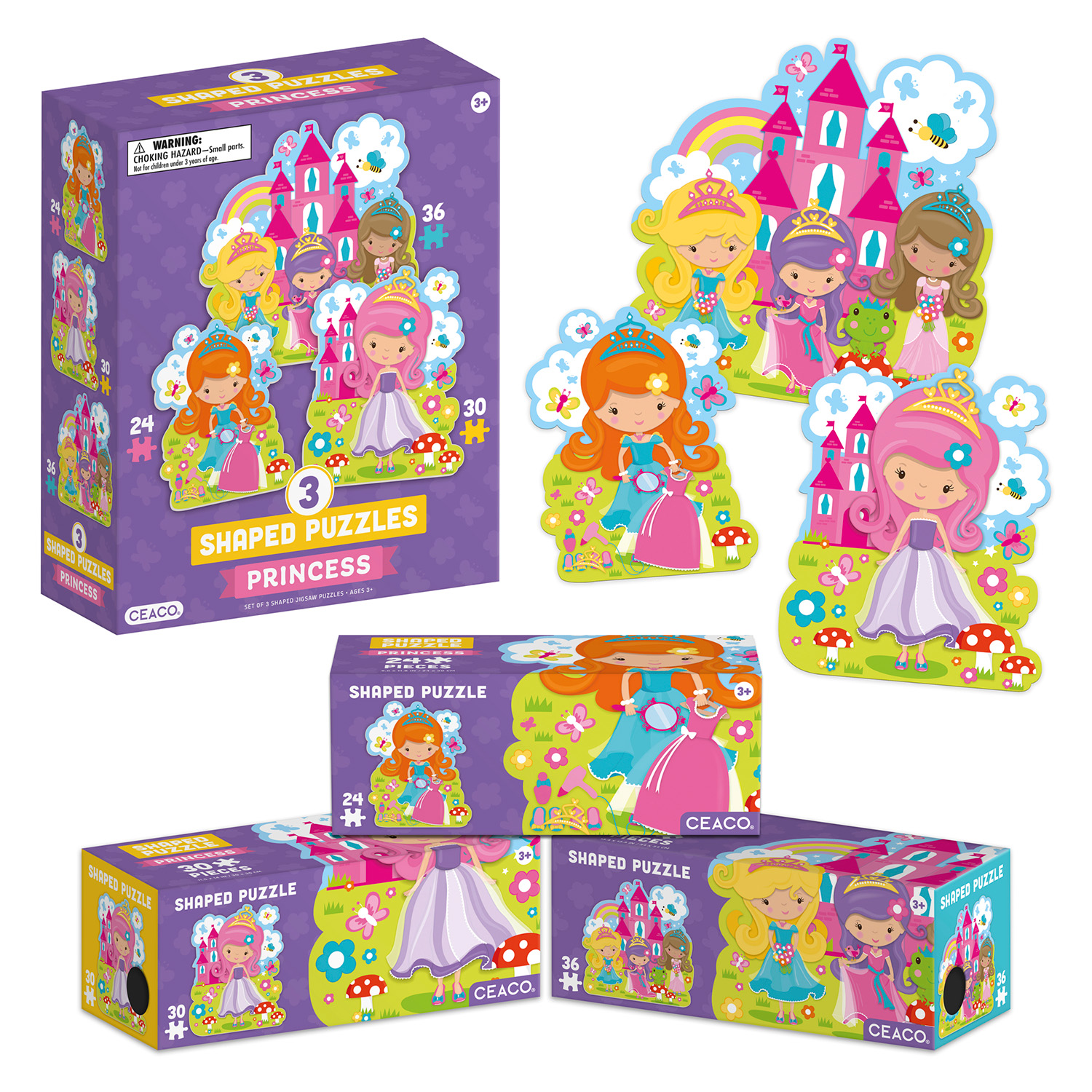 Shaped Puzzles Princess Multipack