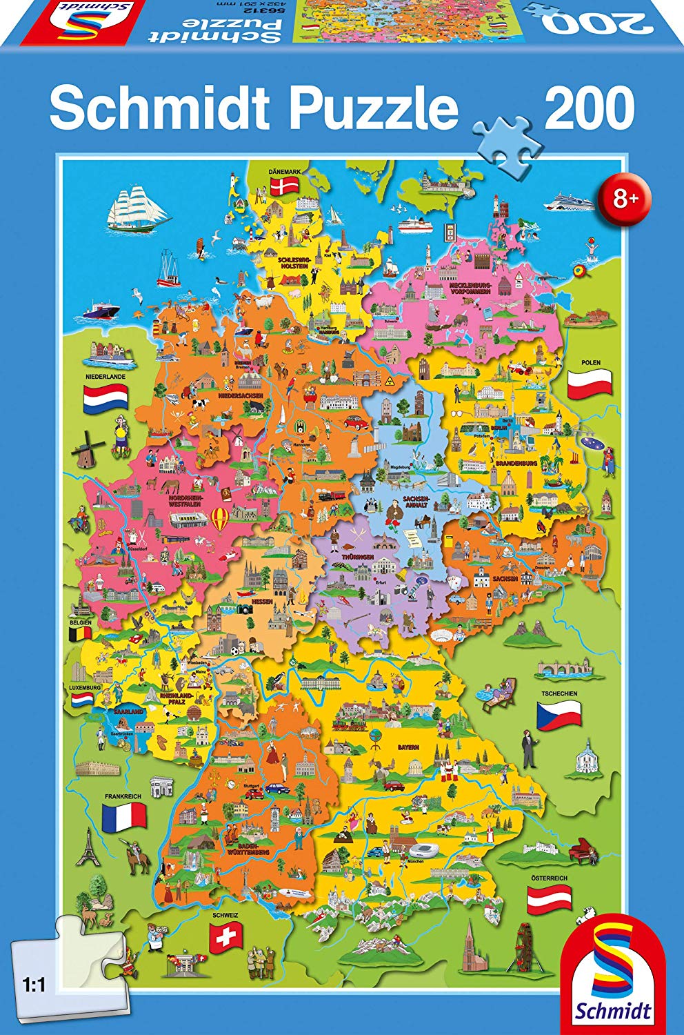 Cartoon Map Of Germany