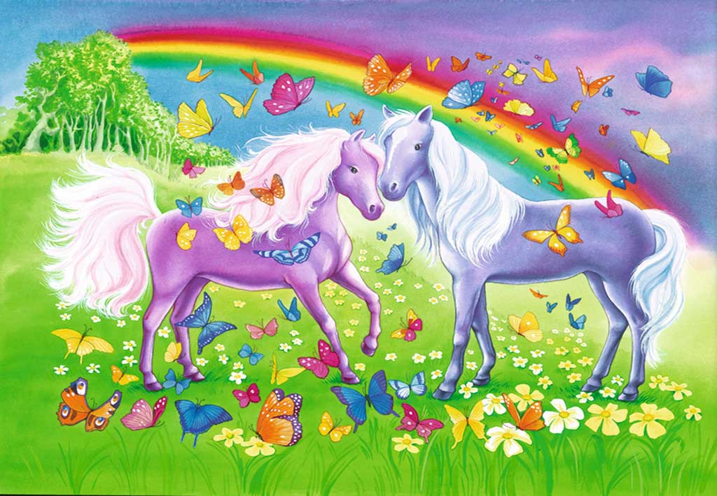 Rainbow Horses