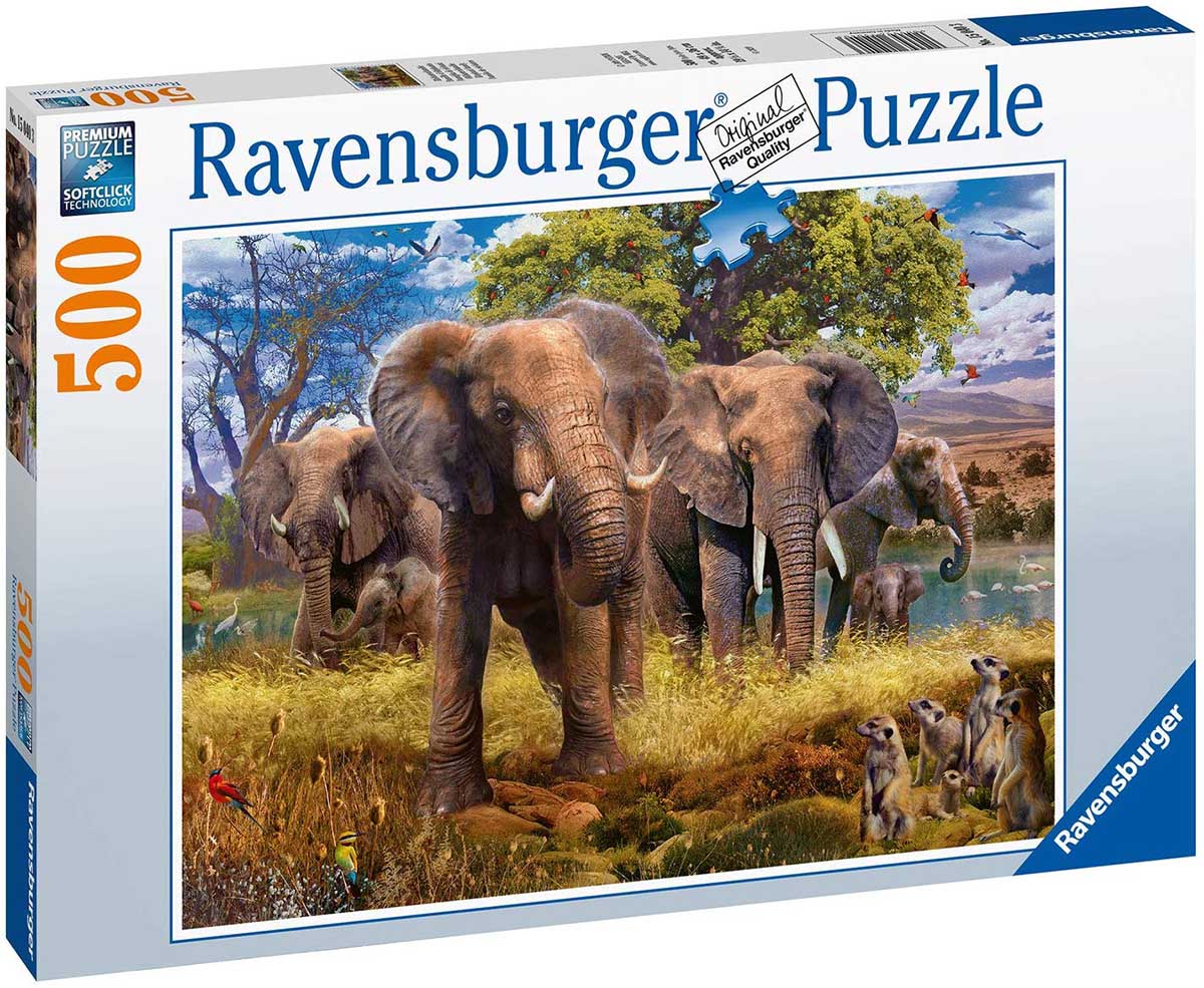 Ravensburger 15040 Elefantenfamilie 500 Teile Puzzle