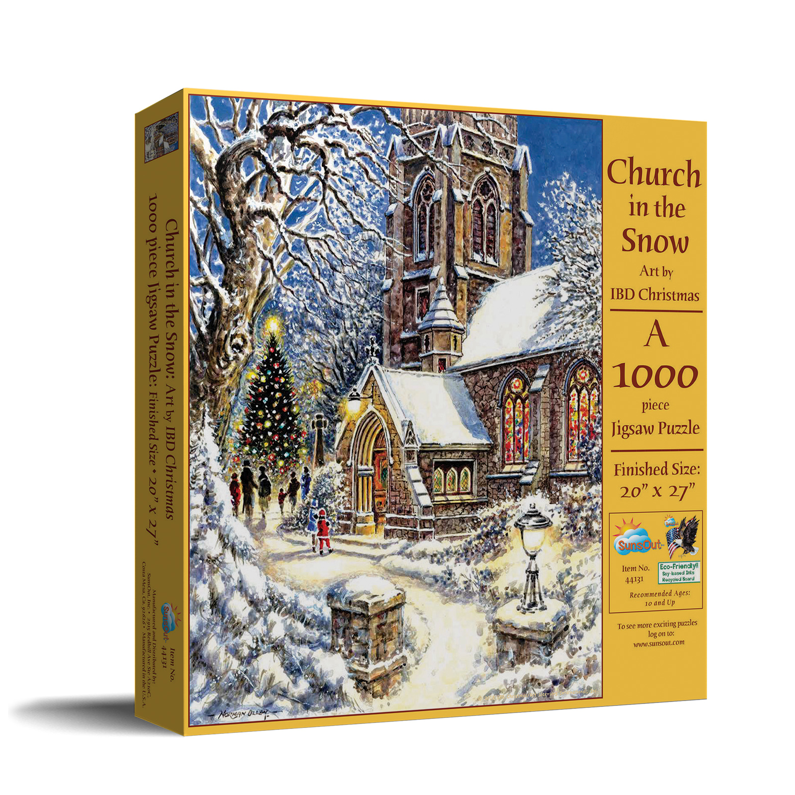 Church in the Snow, 1000 Pieces, SunsOut | Puzzle Warehouse