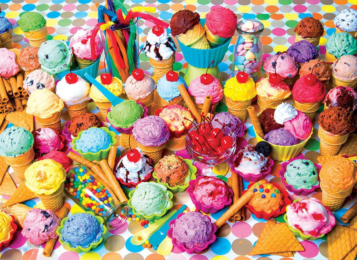 KODAK Premium Puzzles - Variety of Colorful Ice Cream - Scratch and Dent