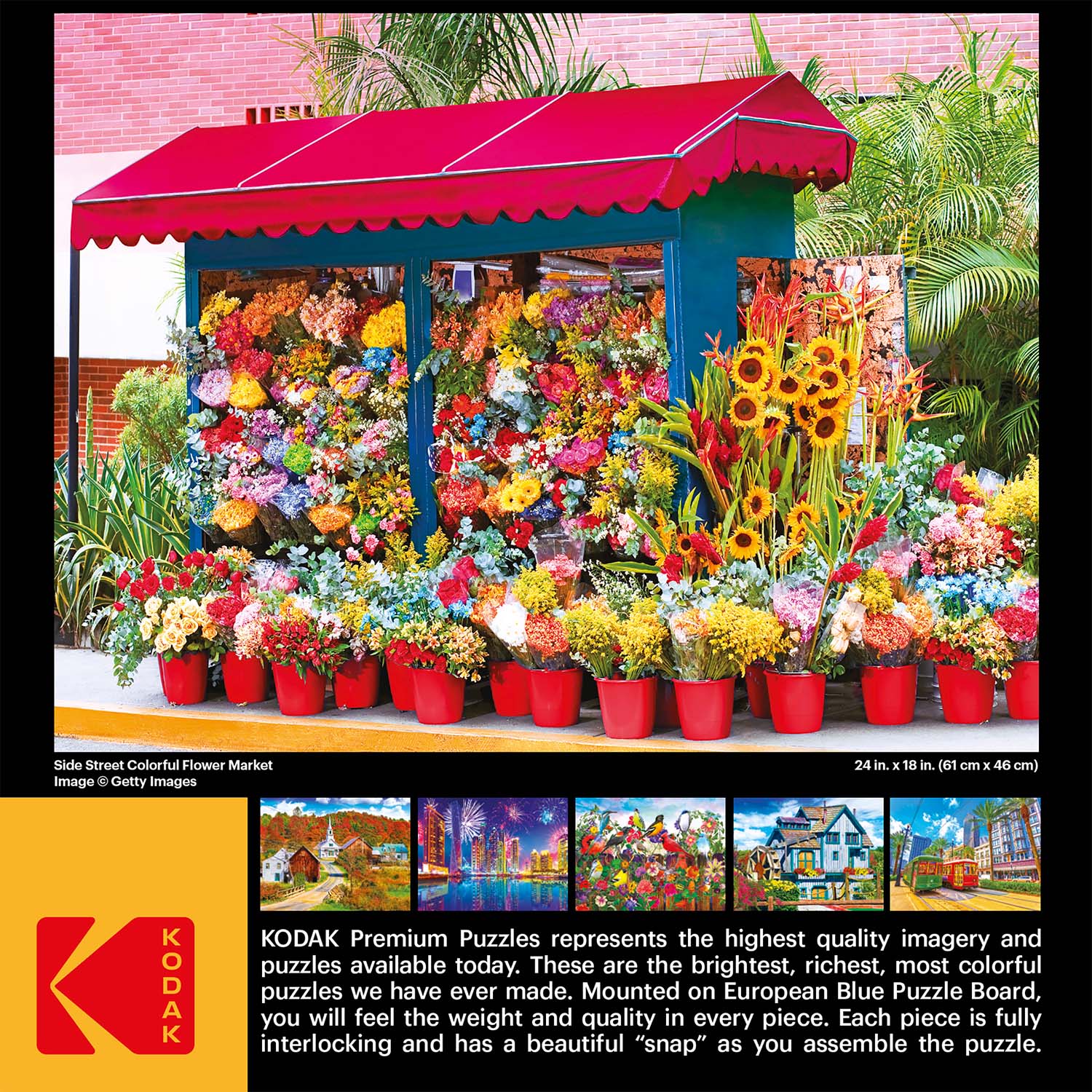 Kodak 550 - Side Street Colorful Flower Market