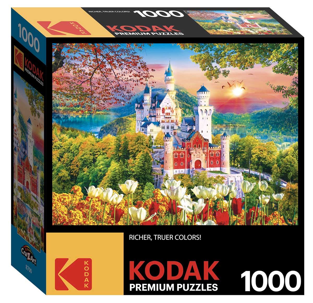 D2 Puzzle for sale online Kodak Premium Famous Neuschwanstein Medieval Castle Germany 1000 Pc 