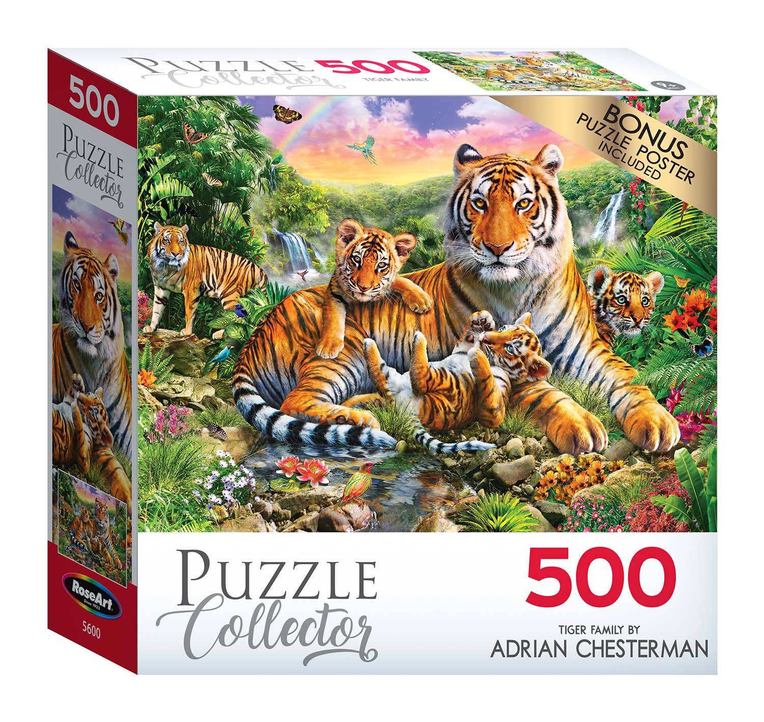 Tiger Family, 500 Pieces, RoseArt | Puzzle Warehouse
