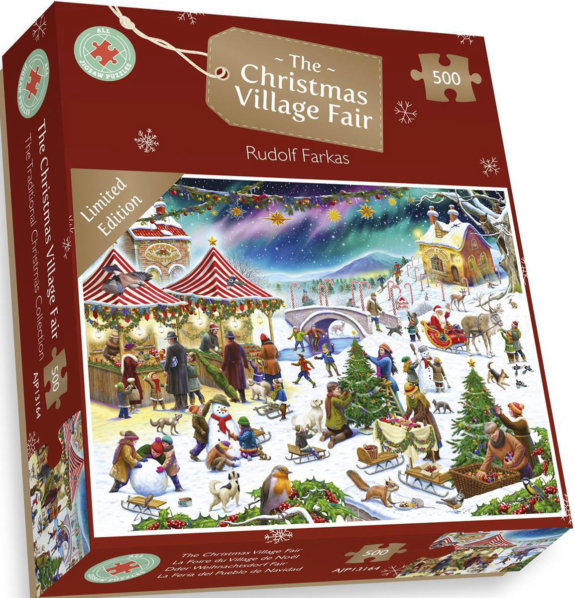 Christmas Magnetic Puzzle Christmas Fair Festive Santa Village Winter Puzzle 