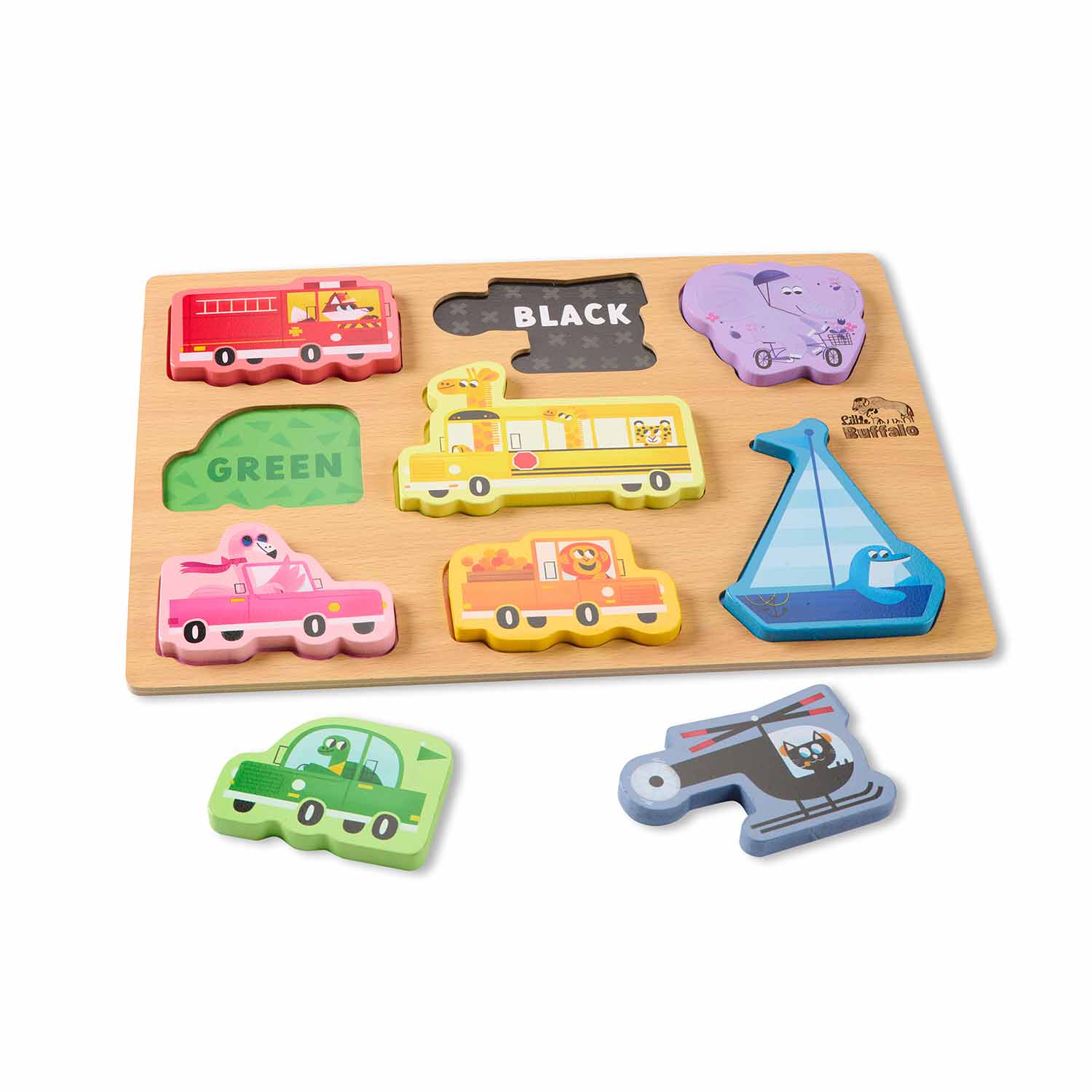 4 Pack Wood Tray Puzzles