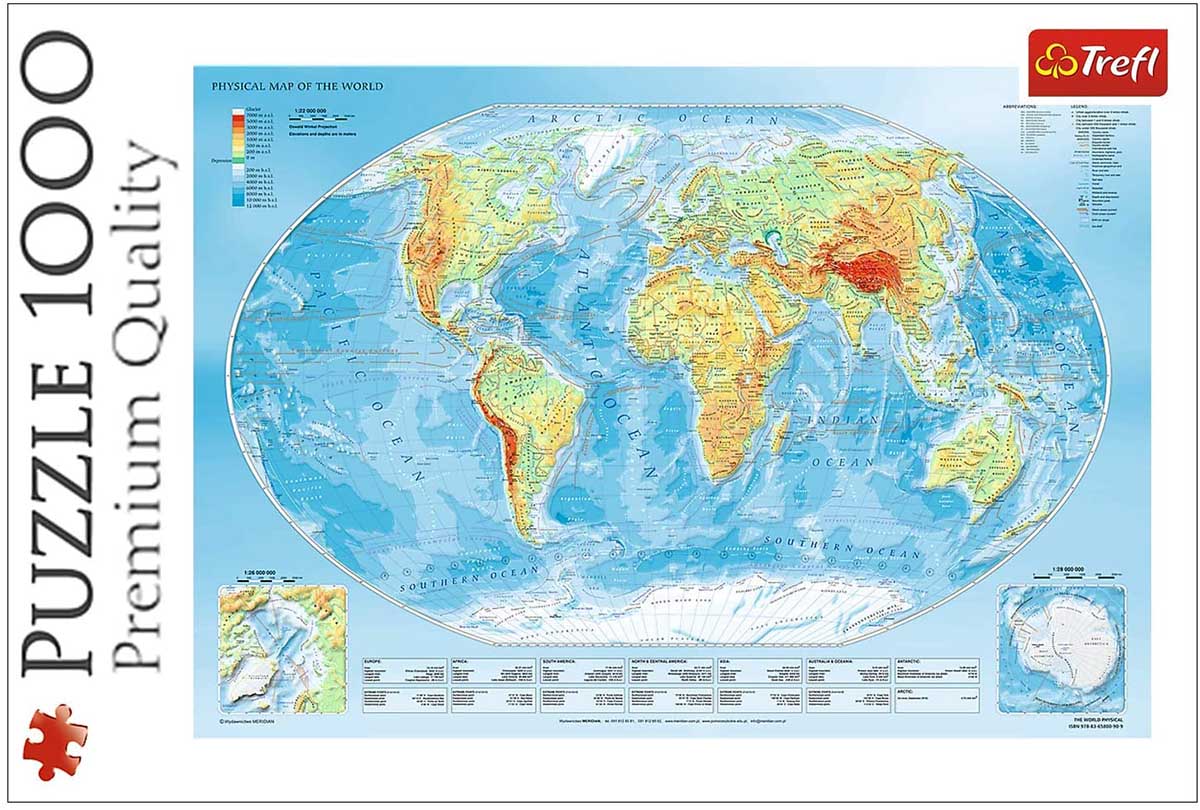 Physical Map Of The World