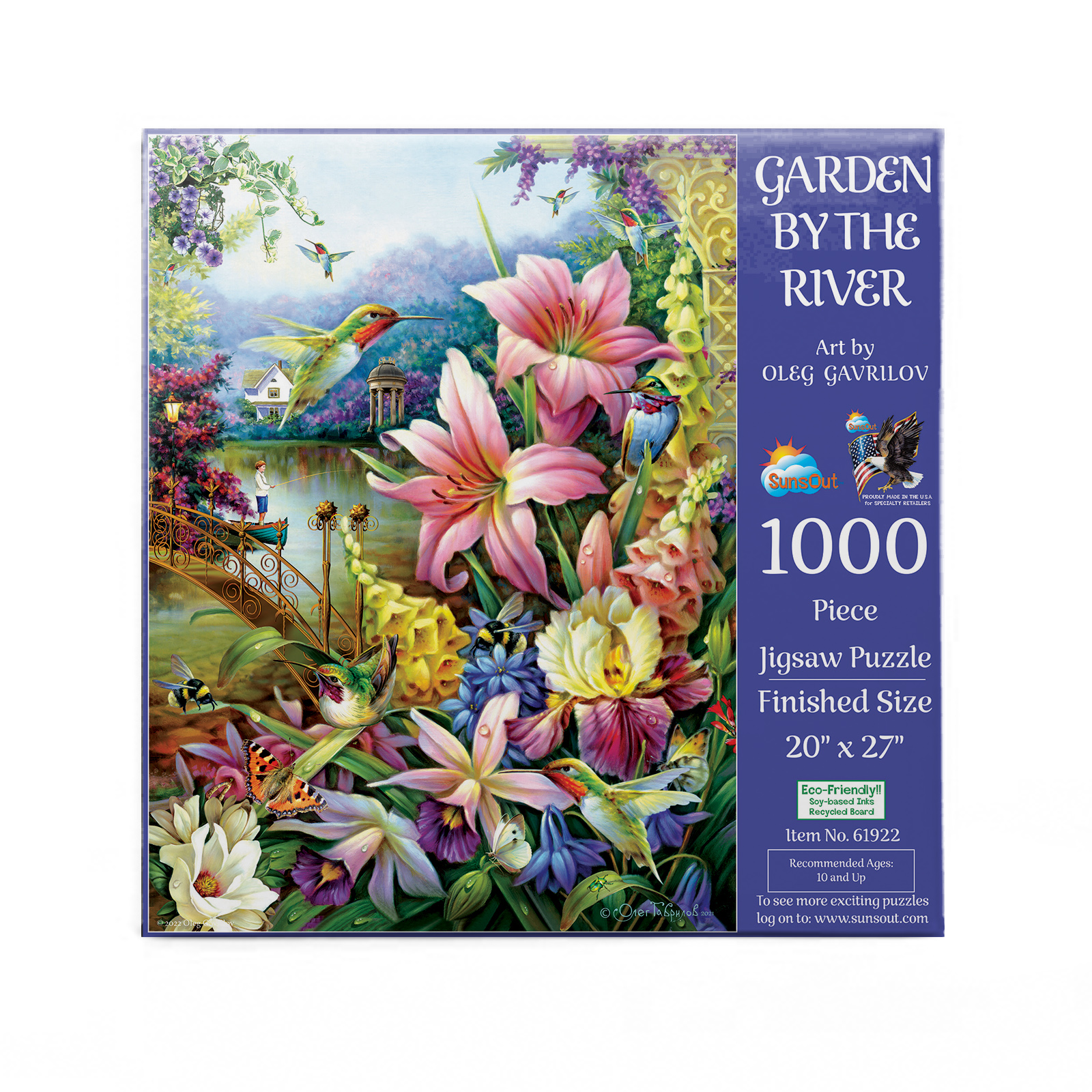 Garden By The River, 1000 Pieces, Sunsout 