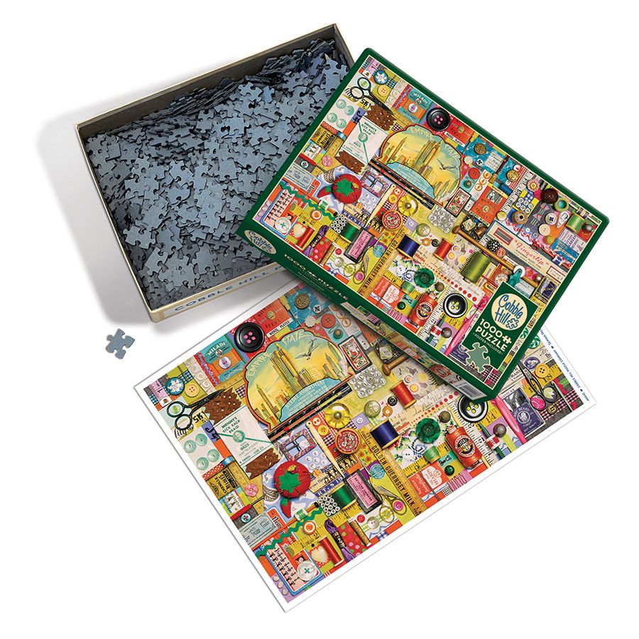 Sewing Notions, 1000 Pieces, Cobble Hill | Puzzle Warehouse